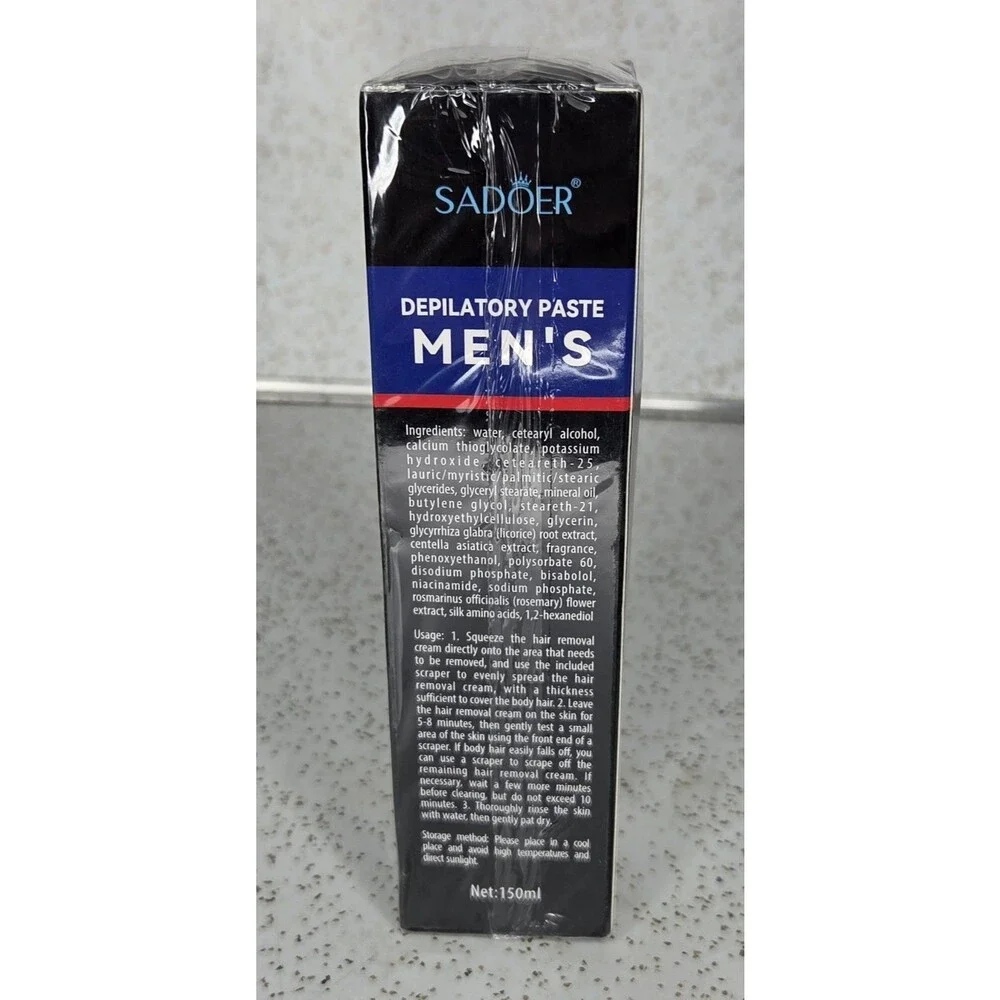 Sadoer Men's Hair Removal Paste Easy & Painless Depilatory Cream 5.28 Fl Oz New